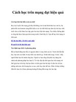 Cách học trên mạng đạt hiệu quả docx