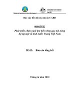 Báo cáo nghiên cứu nông nghiệp 