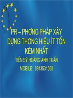 Chiến thuật PR   xây dựng thương hiệu
