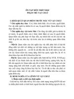 ÔN TẬP MÔN TRIẾT HỌC PHẠM TRÙ VẬT CHẤT pptx