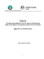 Báo cáo nghiên cứu nông nghiệp 