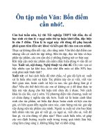 Ôn tập môn Văn: Bốn điểm cần nhớ!. pot