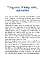 Tiếng Anh: Phải đọc nhiều, nghe nhiều docx