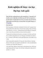 Kinh nghiệm để được vào học Đại học Anh quốc doc