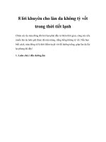 8 lời khuyên cho làn da không tỳ vết trong thời tiết lạnh potx