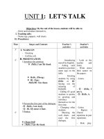 UNIT 1: LET’S TALK potx