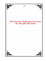 Đề cương môn Những nguyên lý cơ bản của chủ nghĩa Mác-Lênin doc