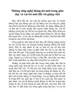 Những công nghệ thông tin mới trong giáo dục và vai trò mới đối với giảng viên doc