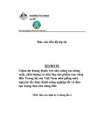 Báo cáo nghiên cứu nông nghiệp 