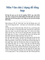 Môn Văn chú ý dạng đề tổng hợp pot