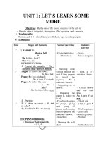UNIT 1: LET’S LEARN SOME MORE pptx