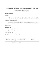 Tiết 84 LUYỆN NÓI VỀ QUAN SÁT, TỞNG TỢNG, SO SÁNH VÀ NHẬN XÉT TRONG VĂN MIÊU TẢ pdf