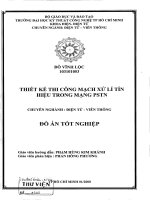 Thiết kế và thi công mạch xử lý tín hiệu trong mạng PSTN
