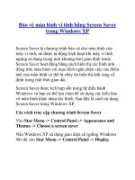 Bảo vệ màn hình vi tính bằng Screen Saver trong Windows XP ppt