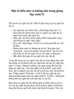 Một số điều nên và không nên trong giảng dạy toán/12 doc