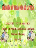 Giáo án thủ công lớp 1 : Cắt, dán hình chữ nhật docx