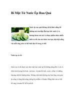 Bí Mật Từ Nước Ép Rau Quả docx