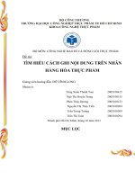 Tìm hiểu cách ghi nội dung nhãn hàng hóa