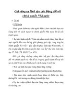 Giữ vững sự lãnh đạo của Đảng đối với chính quyền Nhà nước potx