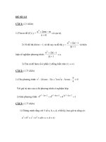 Đề thi tốt nghiệp THPT môn toán_Đề số 113 potx