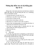 Những đặc điểm của các hệ thống giáo dục từ xa pptx