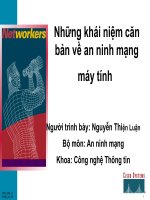 Những khái niệm căn bản về an ninh mạng máy tính