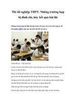 Thi tốt nghiệp THPT: Những trường hợp bị đình chỉ, hủy kết quả bài potx