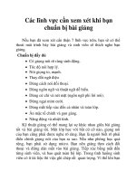 Các lĩnh vực cần xem xét khi bạn chuẩn bị bài giảng ppt