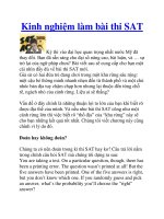 Kinh nghiệm làm bài thi SAT docx