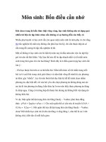 Môn sinh: Bốn điều cần nhớ pot