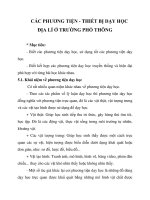 CÁC PHƯƠNG TIỆN - THIẾT BỊ DẠY HỌC ĐỊA LÍ Ở TRƯỜNG PHỔ THÔNG pptx