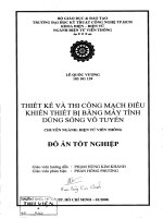 Thiết kế và thi công mạch điều khiển thiết bị bằng máy tính dùng sóng vô tuyến