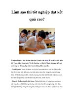 Làm sao thi tốt nghiệp đạt kết quả cao? potx