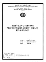Thiết kế và thi công mạch đồng hồ số hiển thị LCD dùng IC 89C51