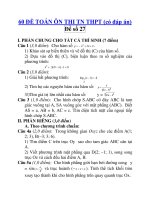 60 ĐỀ TOÁN ÔN THI TN THPT (có đáp án) Đề số 27 docx