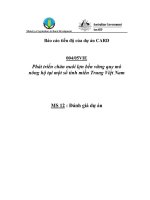 Báo cáo nghiên cứu nông nghiệp 