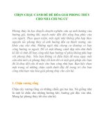 CHỌN CHẬU CẢNH ĐỂ ĐỂ HÓA GIẢI PHONG THỦY CHO NHÀ CHUNG CƯ ppt