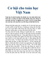 Cơ hội cho toán học Việt Nam potx