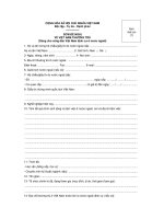 MẪU ĐƠN ĐỀ NGHỊ VỀ VIỆT NAM THƯỜNG TRÚ (Dùng cho công dân Việt Nam định cư ở nước ngoài) pdf