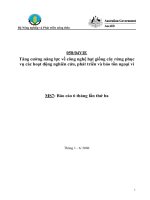 Báo cáo nghiên cứu nông nghiệp 