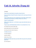 Unit 14. Adverbs (Trạng từ) docx