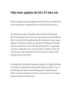 Một kinh nghiệm thi IELTS hữu ích ppt