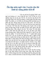 Ôn tập môn ngữ văn: Luyện cho thí sinh kỹ năng phân tích đề ppt