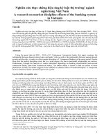 Nghiên cứu thực chứng hiệu ứng kỷ luật thị trường ngành ngân hàng Việt nam pdf