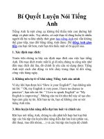Bí Quyết Luyện Nói Tiếng Anh ppt