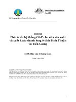 Báo cáo nghiên cứu nông nghiệp 