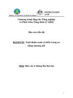 Báo cáo nghiên cứu nông nghiệp 