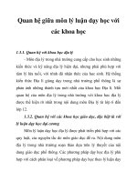 Quan hệ giữa môn lý luận dạy học với các khoa học pptx