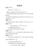 Đề thi tốt nghiệp THPT môn toán_Đề số 35 ppt