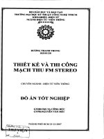 Thiết kế và thi công mạch thu FM Stereo